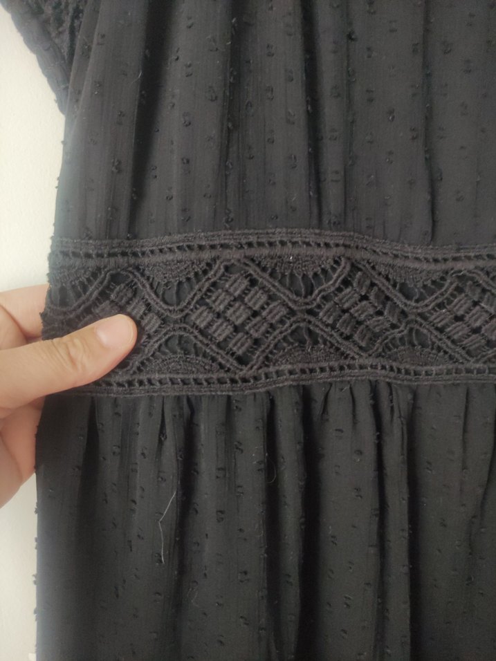 Siyah Uzun Kolsuz  Elbise - Görsel 2