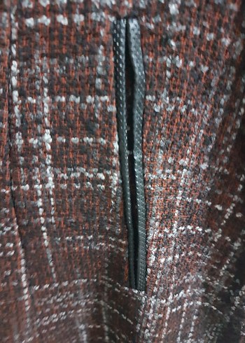 Bordo Düğmeli Uzun yünlü Kadın Kaban - Görsel 4