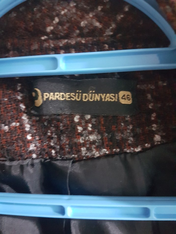 Bordo Düğmeli Uzun yünlü Kadın Kaban - Görsel 3