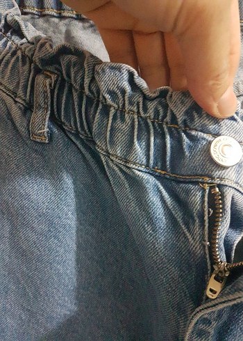 defacto Belden Lastikli Mom Jean - Görsel 6