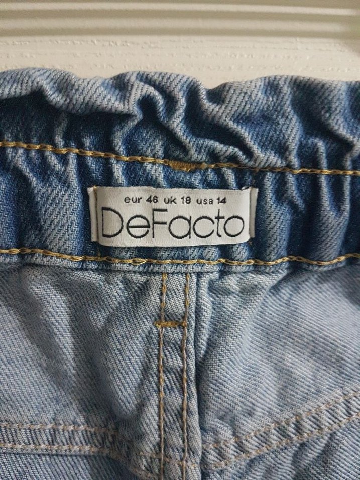 defacto Belden Lastikli Mom Jean - Görsel 3