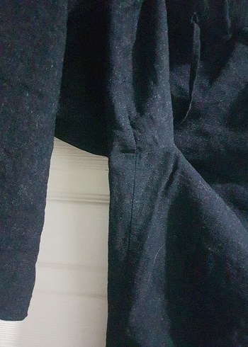 lcw  Siyah Keten Midi Bol Paça Pantolon - Görsel 3