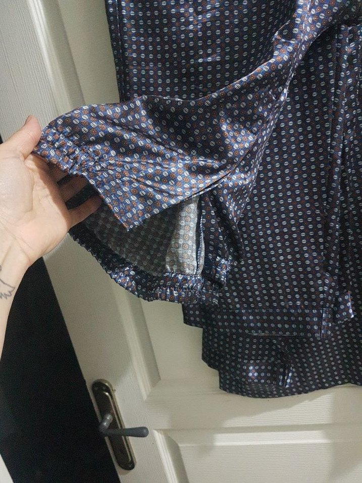 Gri Uzun Kollu Midi Kadın Pijama Takımı - Görsel 4