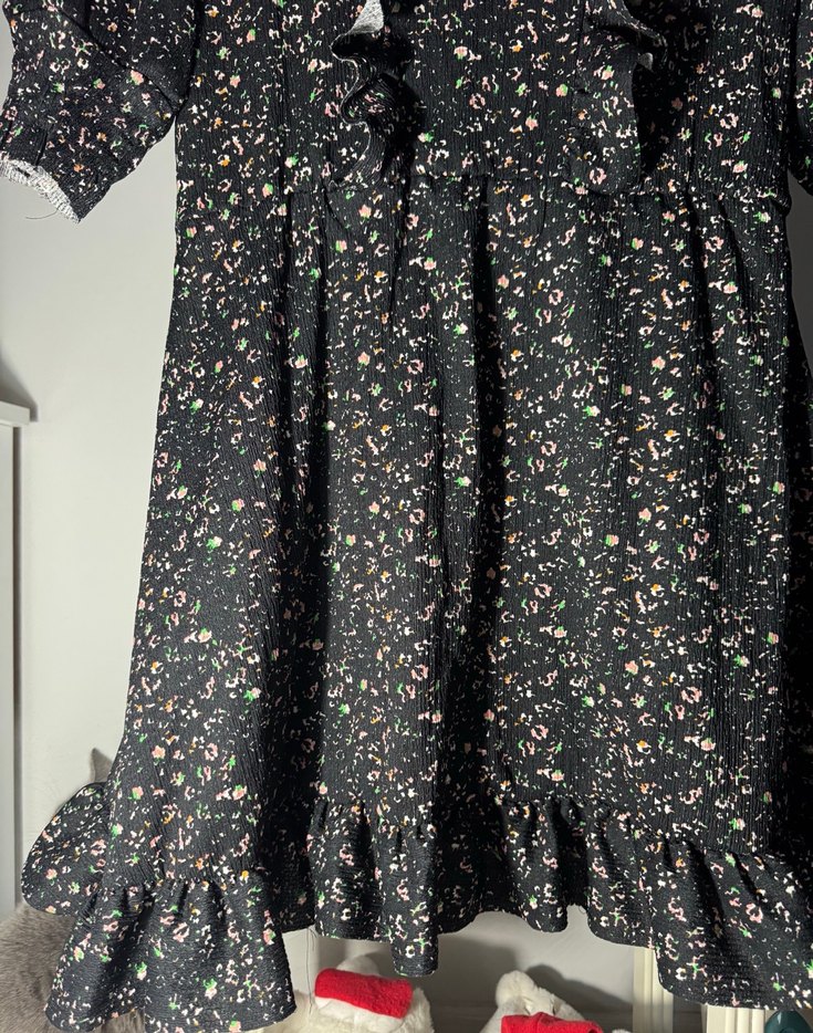 Fırfırlı desenli elbise - Görsel 5