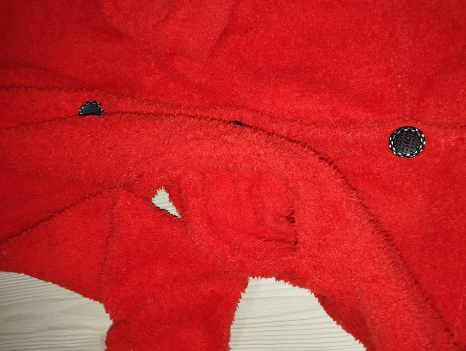 Düğmeli Kırmızı Midi çocuk Kaban - Görsel 4