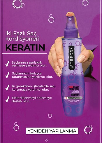 Morfose Keratin İçerikli Saç Kremi Sprey - Görsel 2