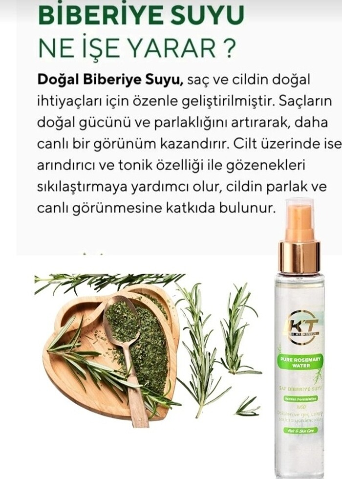 Biberiye suyu saç we yüz spreyi - Görsel 3