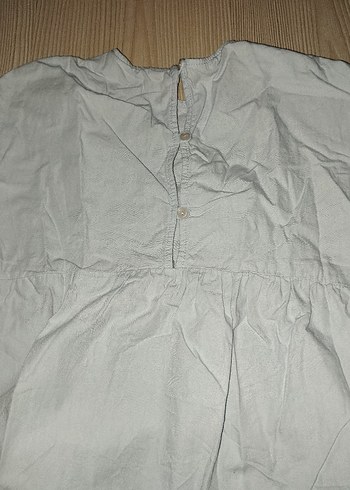 Nakışlı Mavi Kız Bluzu, Kısa Kollu, Gevşek Kesim - Görsel 7