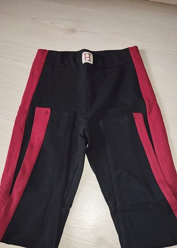 Kırmızı Şeritli Siyah  Tayt - Görsel 4