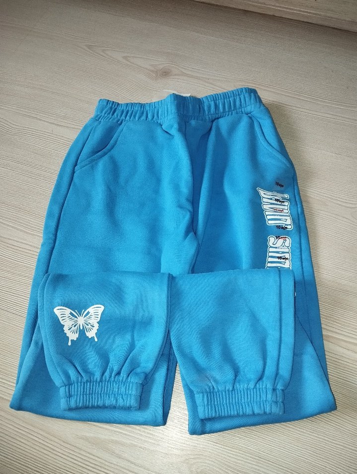 Mavi Baskılı  Rahat Kesim Eşofman Altı - Görsel 4