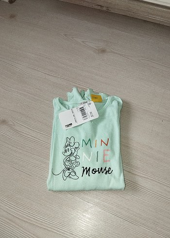 Kız Çocuk Yeşil Baskılı Kısa Kollu Tişört - Görsel 2