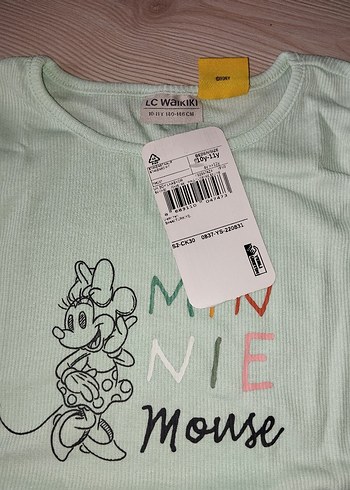 Kız Çocuk Mint Yeşili Uzun Kollu Tişört - Görsel 4