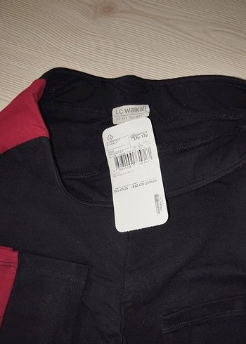 Kırmızı Şeritli Siyah Tayt - Görsel 5