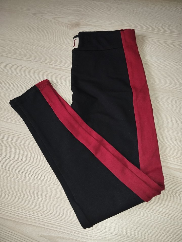 Kırmızı Şeritli Siyah  Tayt - Görsel 2