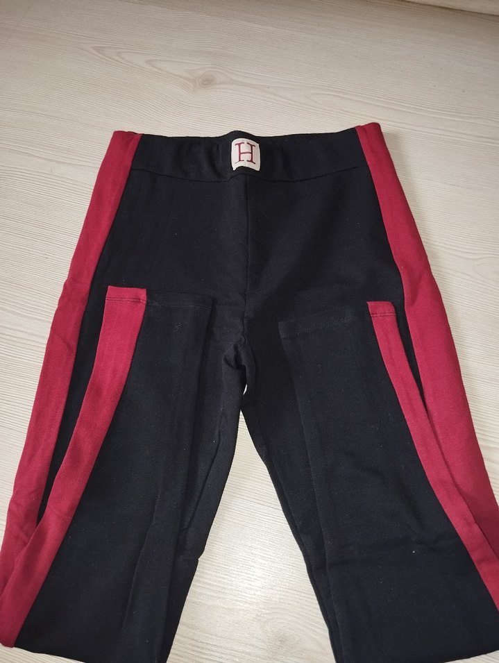 Kırmızı Şeritli Siyah  Tayt - Görsel 4