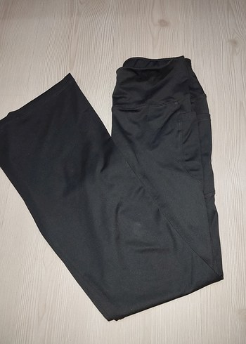 Gri Kadın Normal Boy İspanyol Paça Spor tayt - Görsel 6