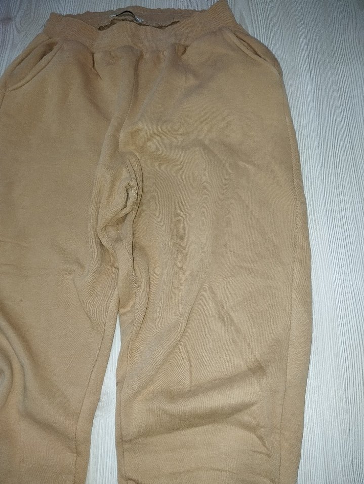 Bej Kadın Salaş eşofman altı - Görsel 4