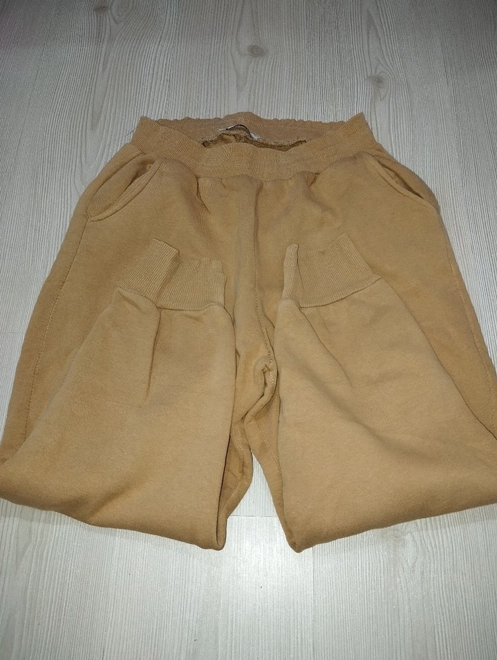 Bej Kadın Salaş eşofman altı - Görsel 5