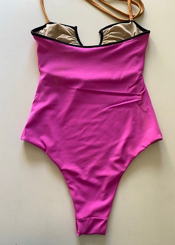 Pembe Kemerli Mini Askılı Mayo - Görsel 4