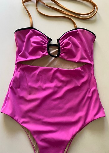 Pembe Kemerli Mini Askılı Mayo - Görsel 2