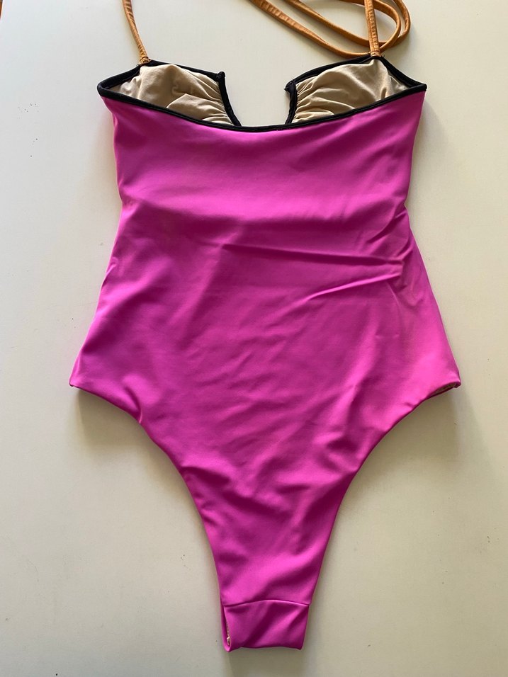 Pembe Kemerli Mini Askılı Mayo - Görsel 4