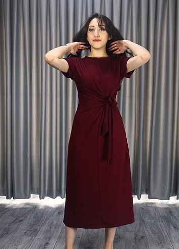 Belden bağlama detay elbise S / M / L / XL Bedenleri mevcuttur 