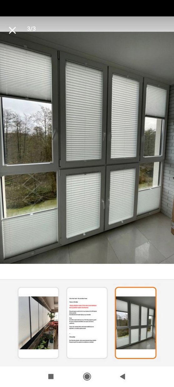 CAM BALKON PLİSE PERDESİ - Görsel 2