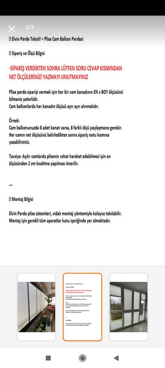 CAM BALKON PLİSE PERDESİ - Görsel 3