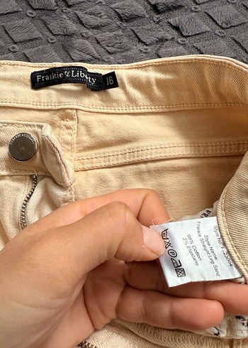 Bej Regular Fit Midi Kadın Kot Pantolon - Görsel 3