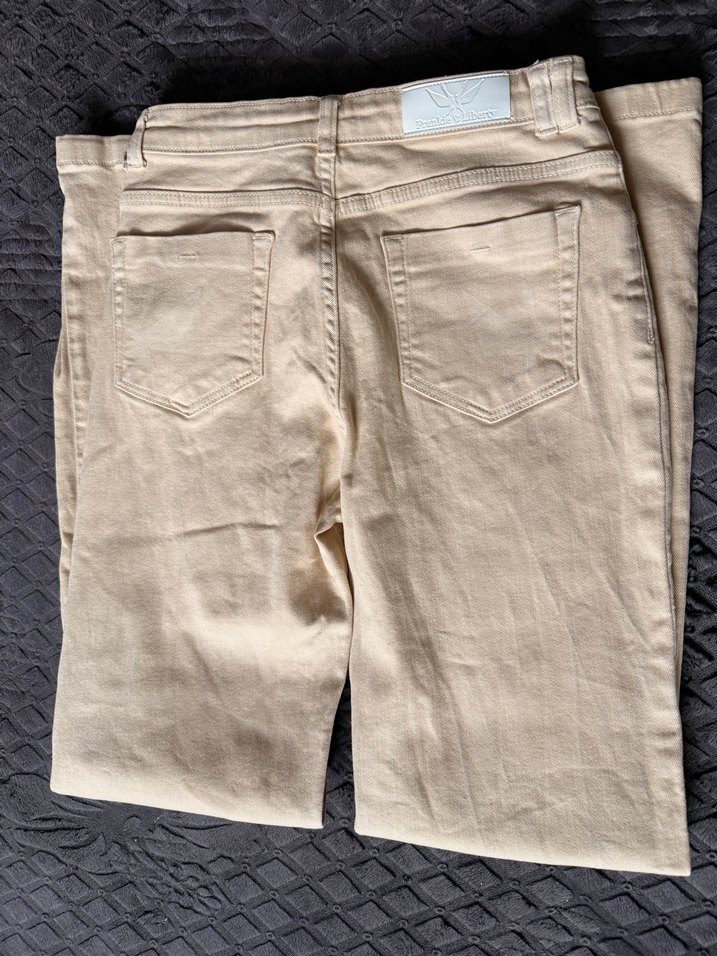 Bej Regular Fit Midi Kadın Kot Pantolon - Görsel 2