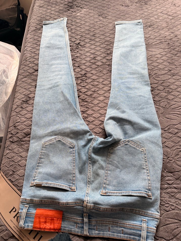 Erkek Mavi Denim Dügmeli Rahat Kesim Kot - Görsel 4