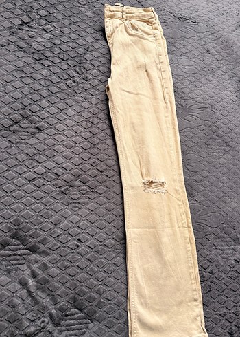 Bej Kadın Keten Midi Pantolon - Görsel 5