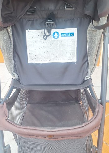 Gri Bebek Arabası Hafif ve Katlanabilir - Görsel 3