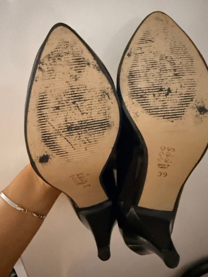 Kadın Siyah Rugan Stiletto Topuklu Ayakkabı - Görsel 3