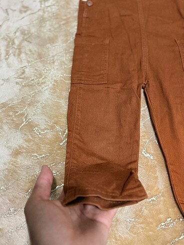 3 Yaş Beden kahverengi Renk Bebek tulum Jean