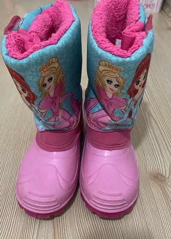 Kız Çocuk Pembe Baskılı Polar Bot