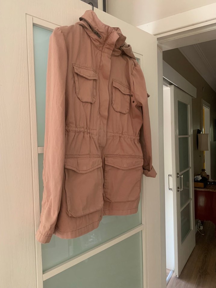 H&M. Pembe kadın parka. (38) beden - Görsel 4