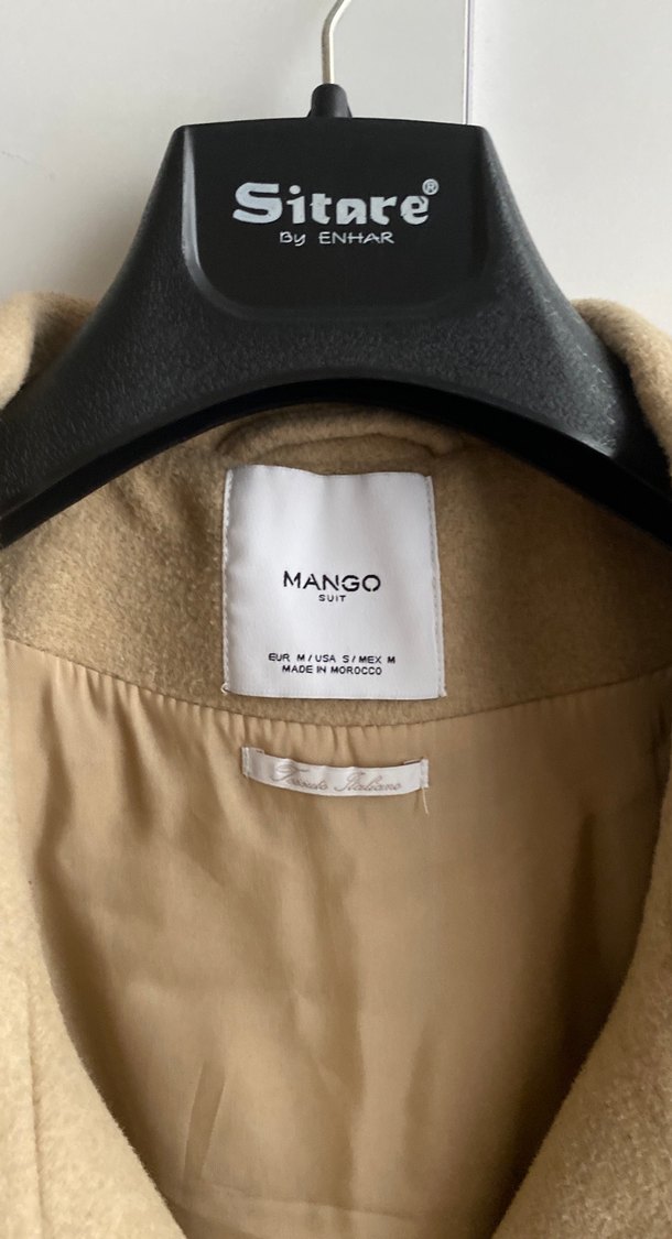 Mango Bej Kısa Kadın Kaban - Görsel 2