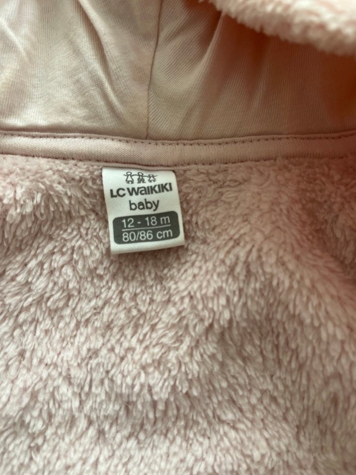 Kız Çocuk Pembe Kapüşonlu Düğmeli Mont - Görsel 2