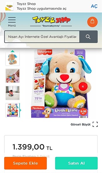  Beden Fisher price eğitici köpekçik