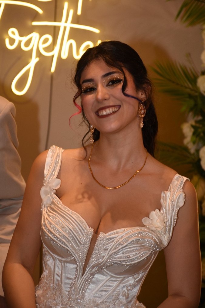 beyaz saten elbise - Görsel 3