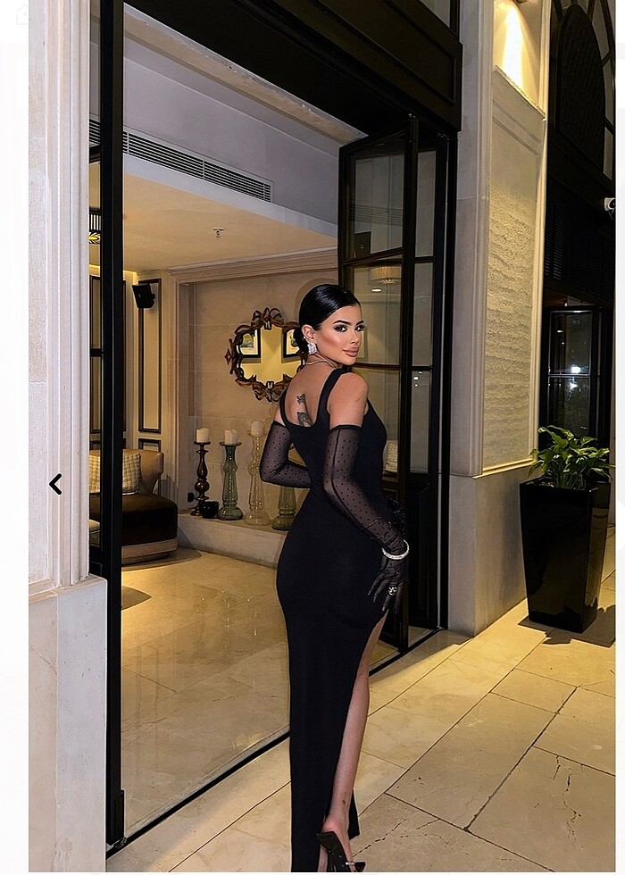 Eldivenli elbise - Görsel 3