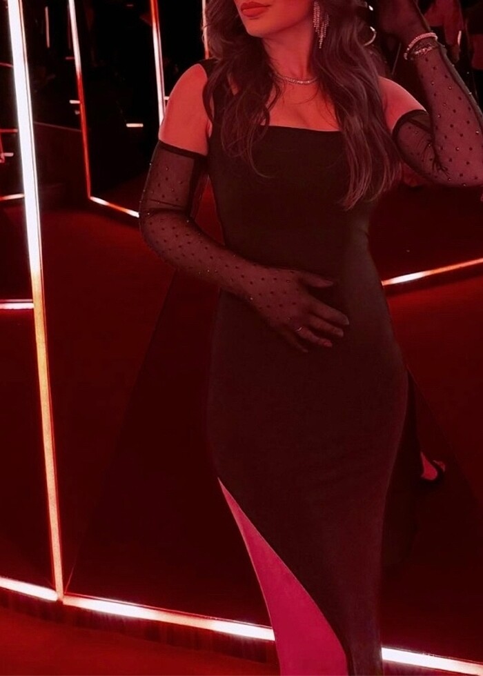 Eldivenli elbise - Görsel 4