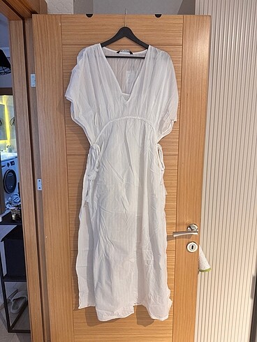 s Beden beyaz Renk Zara beyaz kaftan elbise