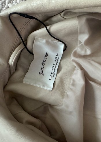 Bej Deri Midi Kadın Ceket - Görsel 2