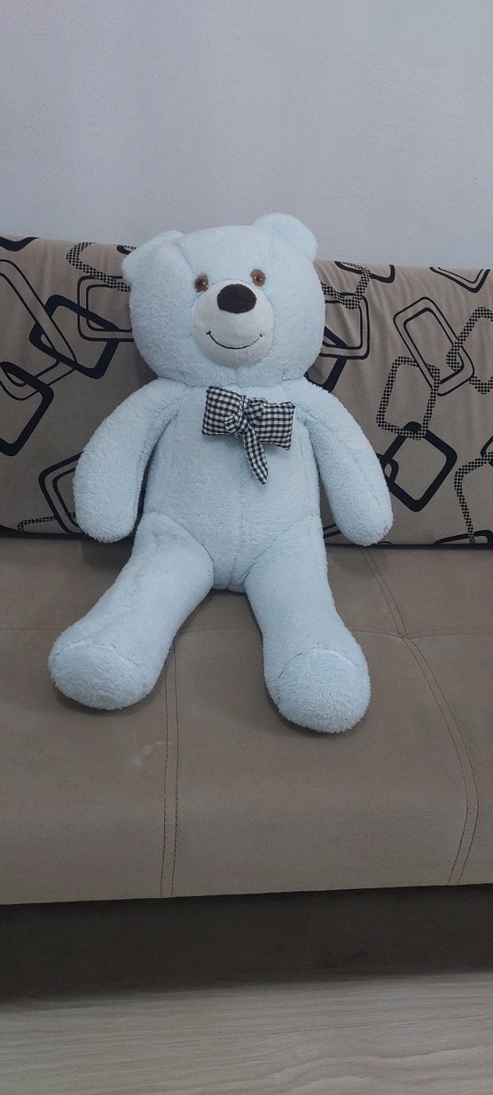 açık mavi  Peluş Ayı Oyuncak - Görsel 3