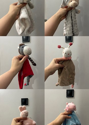 Gri Renkli Peluş Oyuncaklar Seti