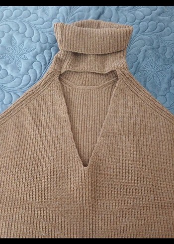 IPEKYOL Kahverengi Yün Balıkçı Yaka Kazak - Görsel 4