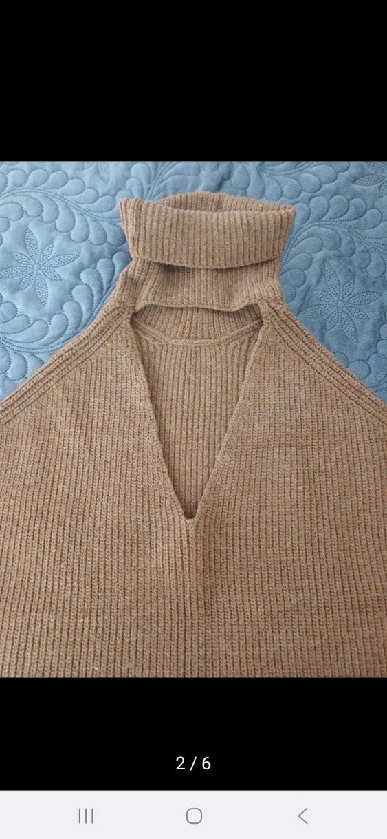 IPEKYOL Kahverengi Yün Balıkçı Yaka Kazak - Görsel 4