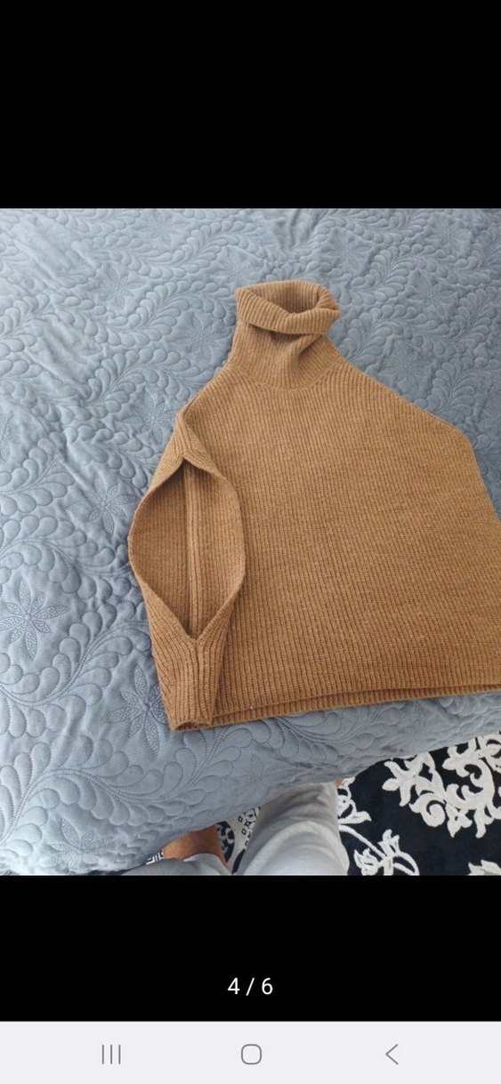 IPEKYOL Kahverengi Yün Balıkçı Yaka Kazak - Görsel 2